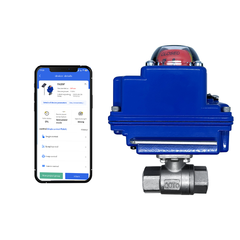 Solar Powered High Pressure SS316 Motorized Ball Valve