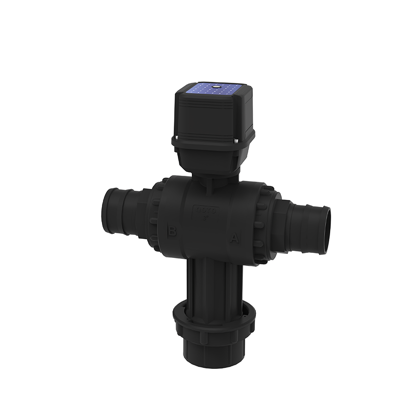 LoRaWAN Solar Power Smart Three Way Ball Valve for Automatic Irrigation System